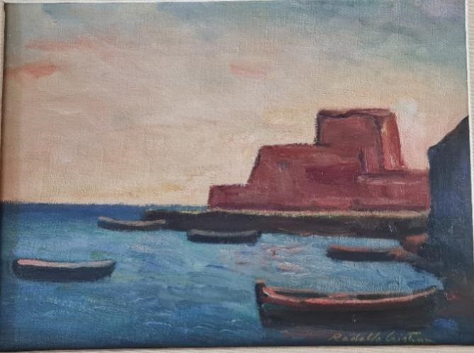 Barche a Pozzallo – 1965Olio su tela 30x40 Donato alla’associazione dalla Sig.ra MARTA SCATARZI